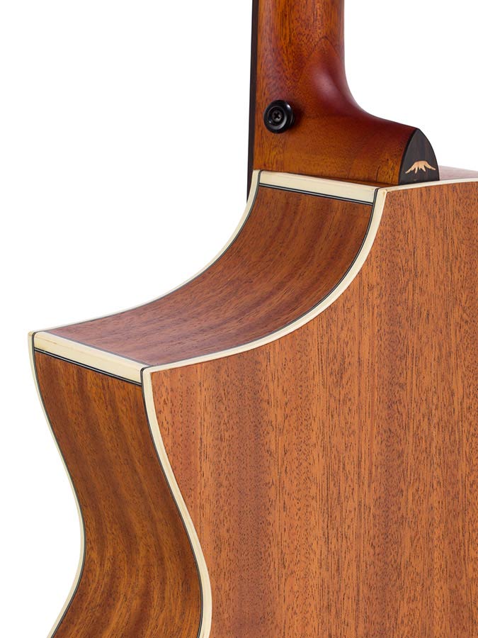 Hillside auditorium guitar, spruce top, mahogany back & sides, amara ebony fb, cutaway +EQ, natural