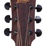 Hillside auditorium guitar with solid spruce top, mahogany b&s, cutaway, amara ebony fb, natural