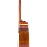 Hillside auditorium guitar with solid spruce top, mahogany b&s, cutaway, amara ebony fb, natural
