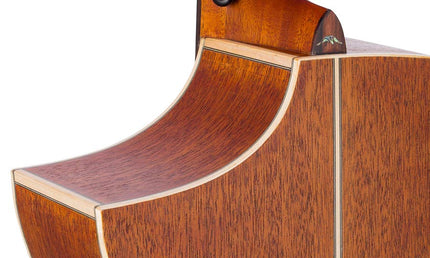 Hillside auditorium guitar with solid spruce top, mahogany b&s, cutaway, amara ebony fb, natural