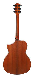 Hillside auditorium guitar with solid mahogany top, mahogany b&s, cutaway, amara ebony fb, natural