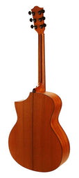 Hillside auditorium guitar with solid mahogany top, mahogany b&s, cutaway, amara ebony fb, natural