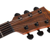 Hillside auditorium guitar with solid mahogany top, mahogany b&s, cutaway, amara ebony fb, natural