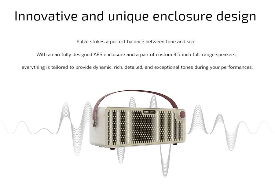 HoTone - AP-30BK - Bluetooth Digital Modeling Amplifier PULZE, Touch Screen, 2x 3 – 30W, Black