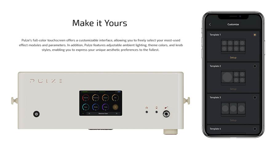 HoTone - AP-30BK - Bluetooth Digital Modeling Amplifier PULZE, Touch Screen, 2x 3 – 30W, Black