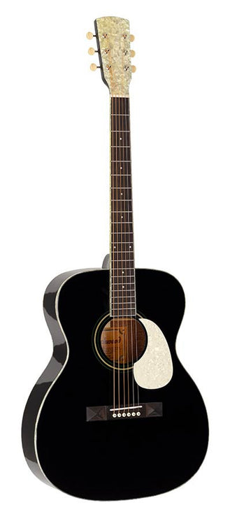 Richwood - HSA-55-BK - auditorium guitar with solid spruce top – Top, Black