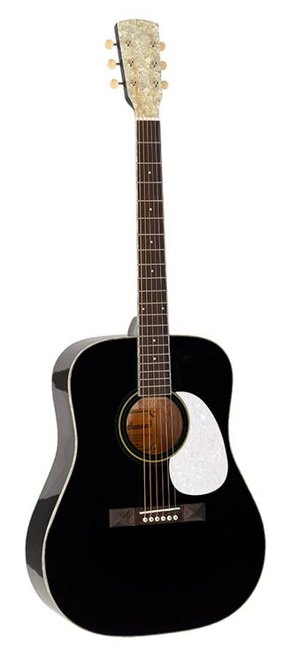 Richwood - HSD-55-BK - dreadnought guitar with solid spruce top – Top, Black
