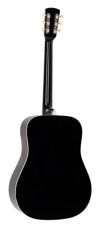 Richwood - Hsd-55-Bk - Dreadnought Guitar With Solid Spruce Top – Top, Black