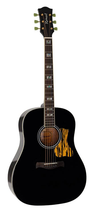 Richwood - HSDS-42-BK - dreadnought guitar with solid spruce top – Top, Black