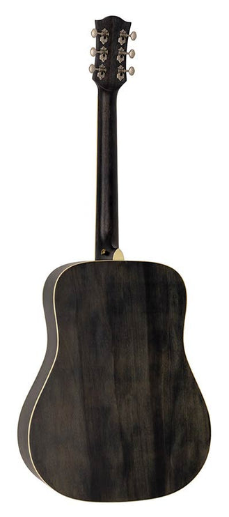 Richwood - Hsd-35-Mbk - Dreadnought Guitar With Solid Cedar Top – Trans Black