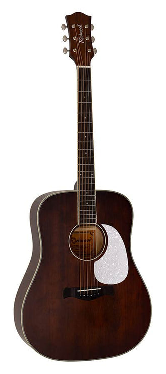 Richwood - HSD-35-MBR - dreadnought guitar with solid cedar top – Trans Brown