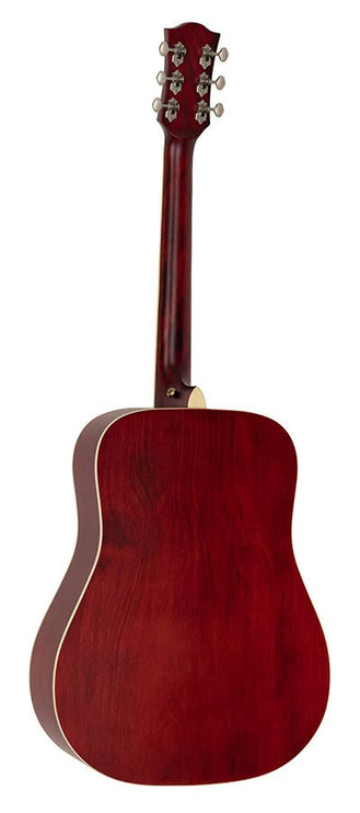 Richwood - Hsd-35-Mrd - Dreadnought Guitar With Solid Cedar Top – Trans Red