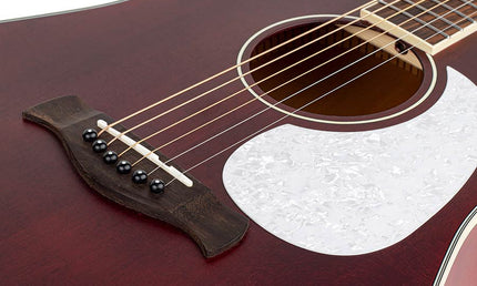 Richwood - Hsd-35-Mrd - Dreadnought Guitar With Solid Cedar Top – Trans Red