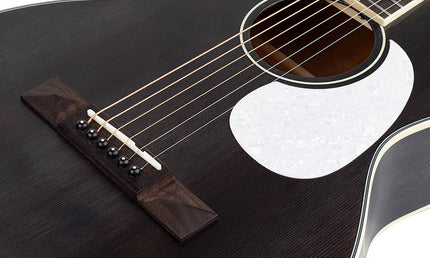 Richwood - Hsp-35-Mbk - Parlor Guitar With Solid Cedar Top – Trans Black
