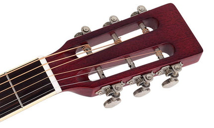 Richwood - Hsp-35-Mrd - Parlor Guitar With Solid Cedar Top – Trans Red