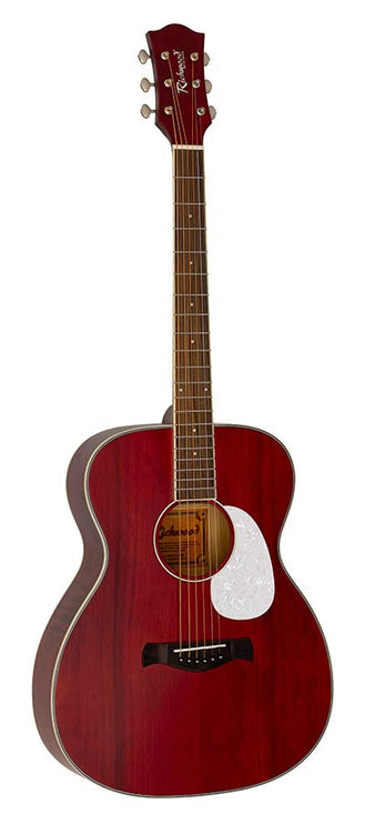 Richwood - HSA-35-MRD - auditorium guitar with solid cedar top – Trans Red