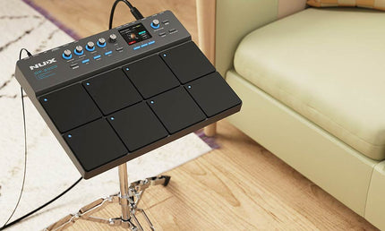 digital drum and percussion pad, 8 dynamic pads, USB expandable sound library