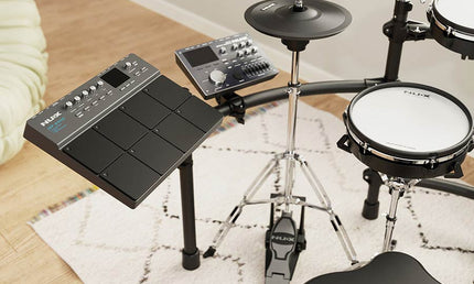 digital drum and percussion pad, 8 dynamic pads, USB expandable sound library