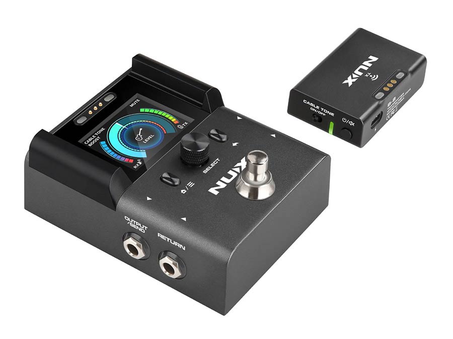 2.4 GHz professional wireless system for instruments, pedal (rx) and beltpack (tx)