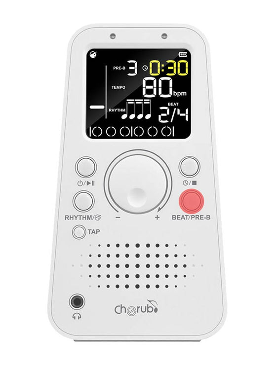 Cherub - WSM-289 - rechargeable metronome with four voices countdown timer and tap tempo