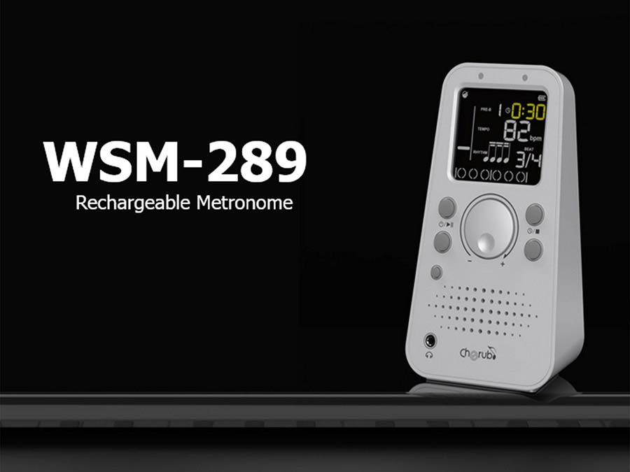 Cherub - WSM-289 - Rechargeable Metronome with Four Voices Countdown Timer and Tap Tempo