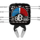 Cherub - WMT-665V - Rechargeable Chromatic Clip Tuner Violin - Viola - Cello - Double Bass