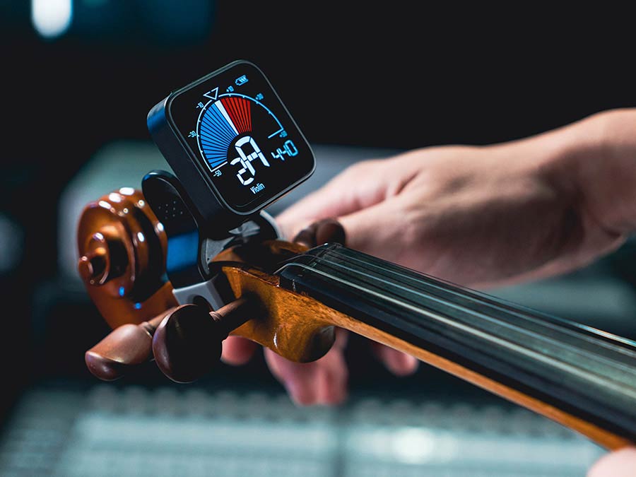 Cherub - WMT-665V - Rechargeable Chromatic Clip Tuner Violin - Viola - Cello - Double Bass