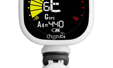 rechargeable chromatic auto-on tuner (also G+B+U), white