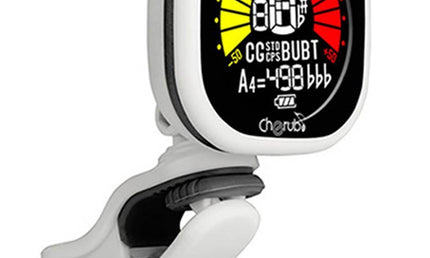 rechargeable chromatic auto-on tuner (also G+B+U), white