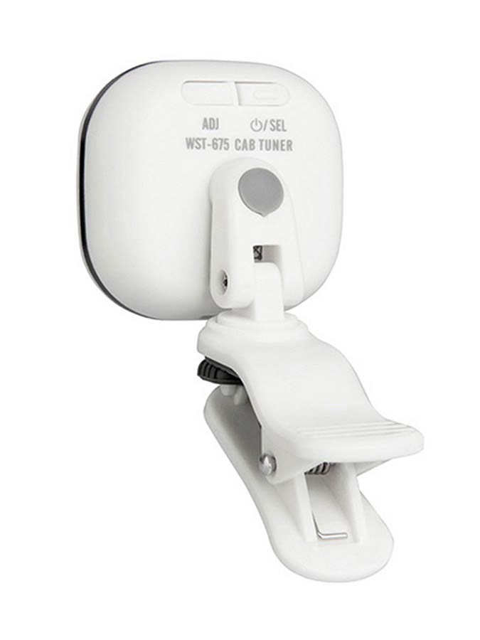 Cherub - WST-675/WH - Rechargeable Chromatic Auto-On Tuner (also G+B+U), White