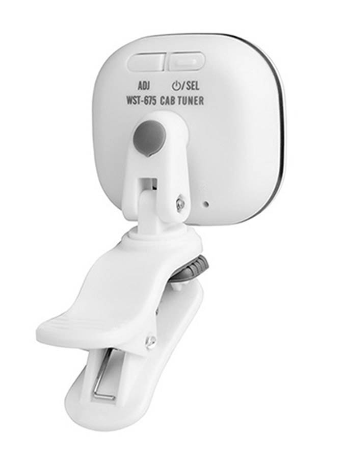 Cherub - WST-675/WH - Rechargeable Chromatic Auto-On Tuner (also G+B+U), White