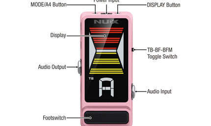 tuner pedal FLOW TUNE, pink