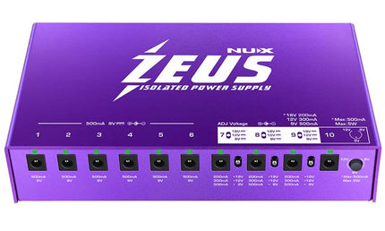 universal all-isolated power supply, 10 outputs 9v-12v-18v + USB 5V, with cables