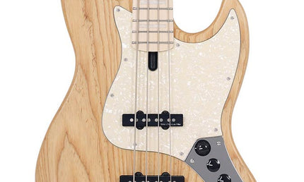 swamp ash reissue 4-string active bass guitar, natural satin