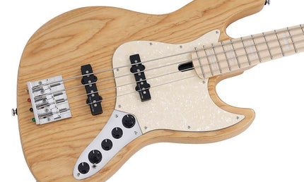 swamp ash reissue 4-string active bass guitar, natural satin