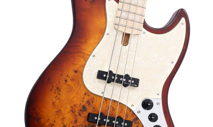 swamp ash reissue 4-string active bass guitar, tobacco sunburst satin