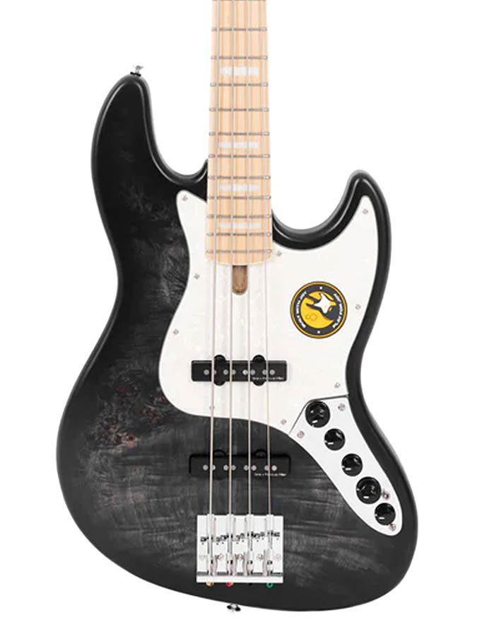 Sire Basses - V7 Sr4/tbks - Swamp Ash Reissue 4-String Active Bass Guitar – Transparent Black