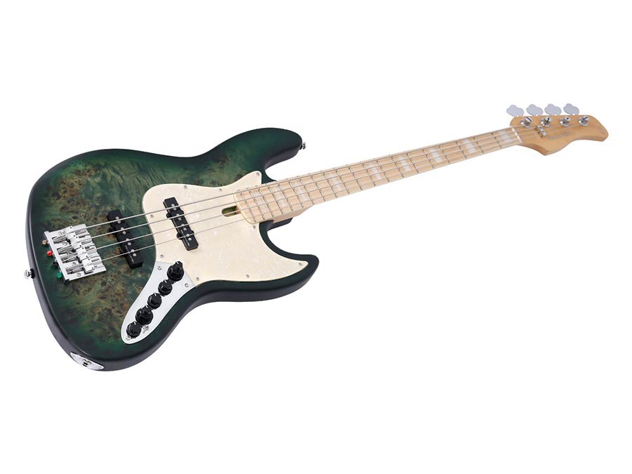 Sire Basses - V7 Sr4/tgrs - Swamp Ash Reissue 4-String Active Bass Guitar – Transparent Green