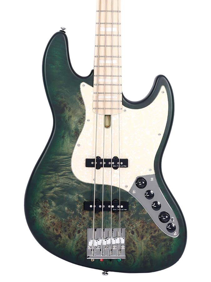 Sire Basses - V7 Sr4/tgrs - Swamp Ash Reissue 4-String Active Bass Guitar – Transparent Green