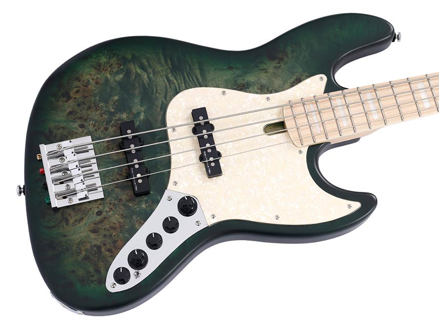 Sire Basses - V7 Sr4/tgrs - Swamp Ash Reissue 4-String Active Bass Guitar – Transparent Green