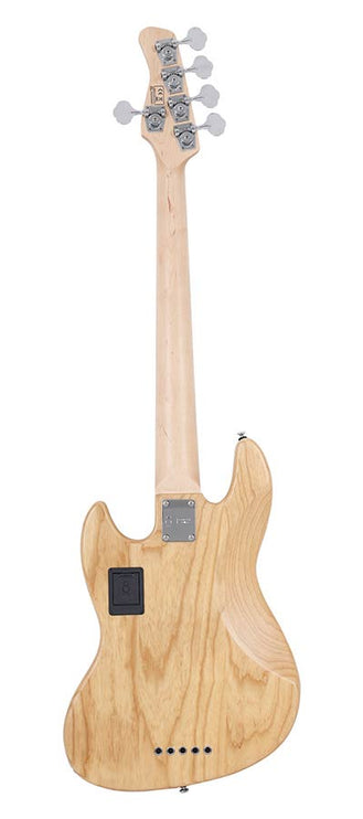 swamp ash reissue 5-string active bass guitar, natural satin