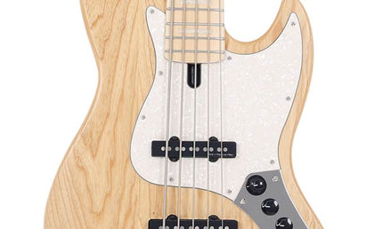 swamp ash reissue 5-string active bass guitar, natural satin