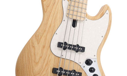 swamp ash reissue 5-string active bass guitar, natural satin