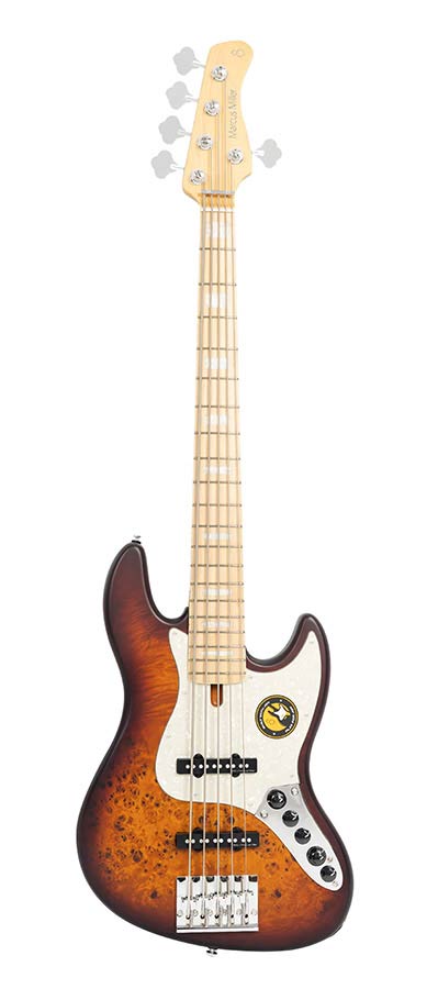 Sire Basses - V7 SR5/TSS - swamp ash reissue 5-string active bass guitar – Tobacco Sunburst