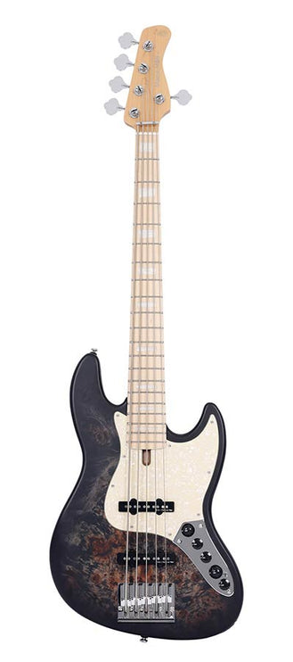 Sire Basses - V7 SR5/TBKS - swamp ash reissue 5-string active bass guitar – Transparent Black