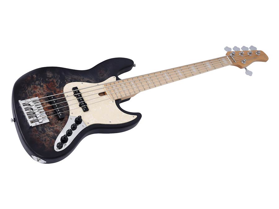 Sire Basses - V7 Sr5/tbks - Swamp Ash Reissue 5-String Active Bass Guitar – Transparent Black