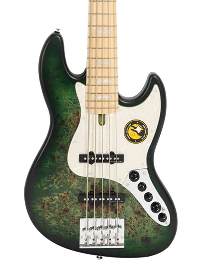Sire Basses - V7 Sr5/tgrs - Swamp Ash Reissue 5-String Active Bass Guitar – Transparent Green