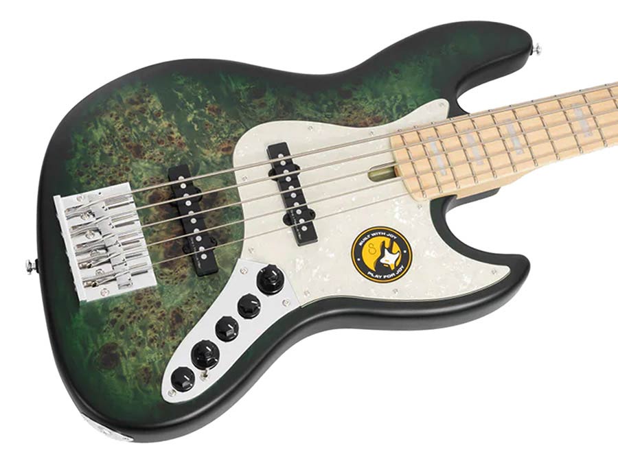 Sire Basses - V7 Sr5/tgrs - Swamp Ash Reissue 5-String Active Bass Guitar – Transparent Green