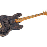 Sire Basses - V10 4/tbks - Swamp Ash + Poplar Burl 4-String Active Bass Guitar – Transparent Black