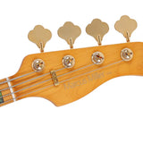 Sire Basses - V10 4/tbks - Swamp Ash + Poplar Burl 4-String Active Bass Guitar – Transparent Black